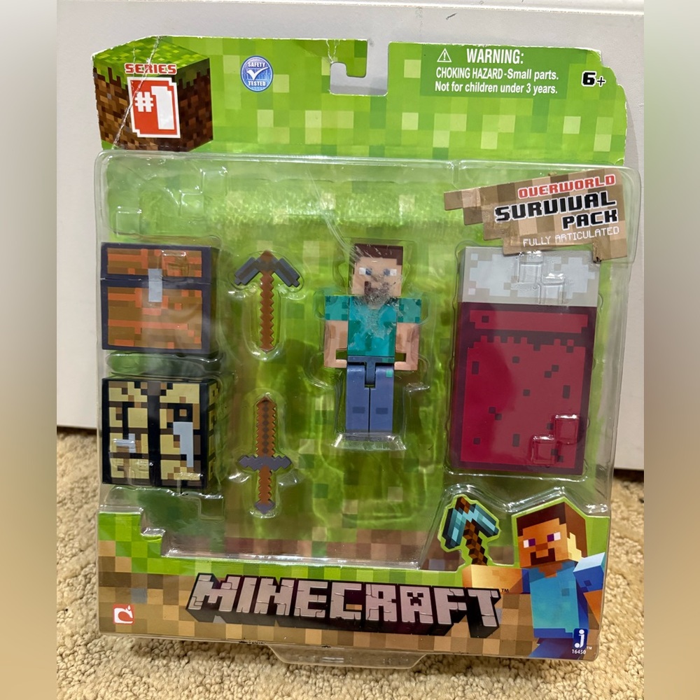 NIB Mindcraft overworld Survival Pack. Packing shows a little wear.